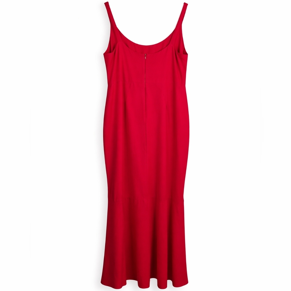 Hutch Red Sleeveless Cocktail Dress 18W Long Formal Plus Size Zip Back USA - Picture 3 of 8